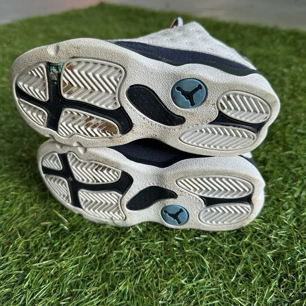 Nike Air Jordan 13 Retro Toddler Size 9C Blue White‎ Athletic Shoes Sneakers